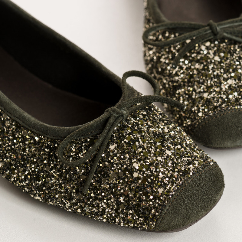 Harmony ballerinas with glitter and square tip