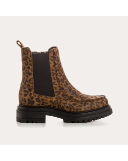 Leopard Boots Female Velvet Leather | Urban style reqins