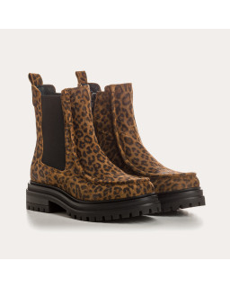 Leopard Boots Female Velvet Leather | Urban style reqins