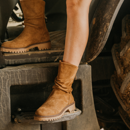 BOOTS DUNK CUIR VELOURS