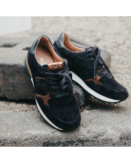 Baskets Mania en cuir velours | Reqins