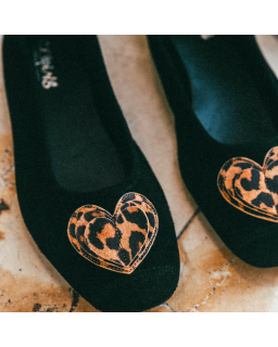 Ballerinas Holove Leather Leopard Velvet - Elegance & Comfort | Reqins