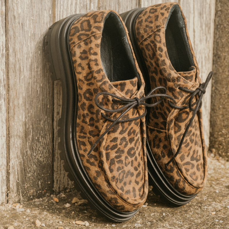 Suede leopard moccasins | Affirmed style and comfort Reqins