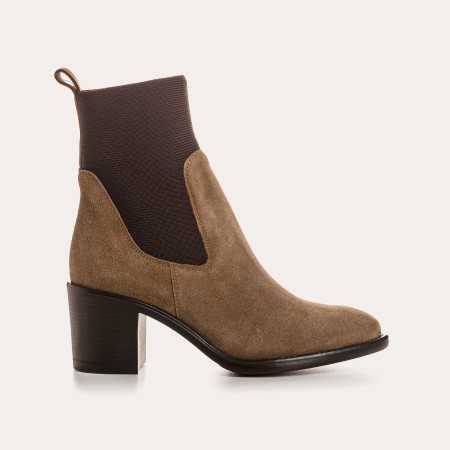 BOTTINES EVALOU CUIR VELOURS