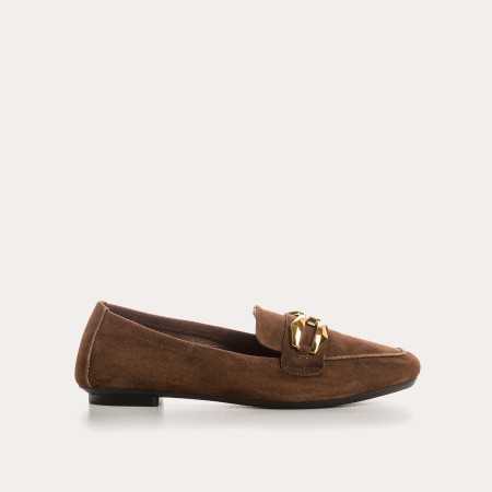 MOCASSINS HILARIE CUIR VELOURS