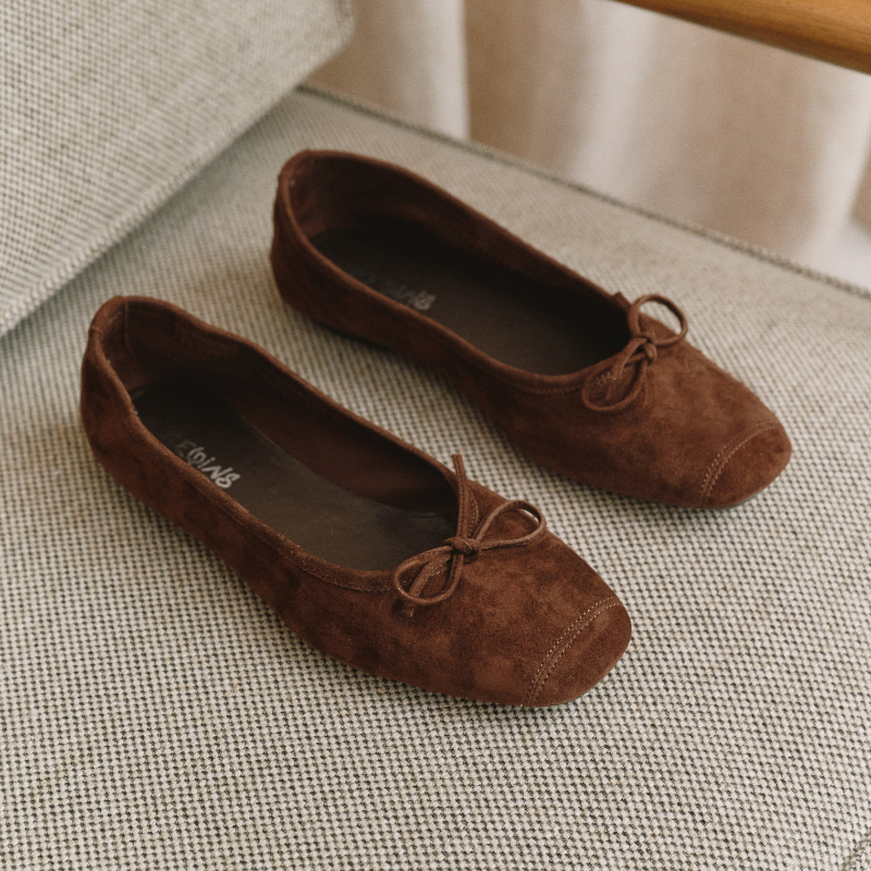 Harmony soft suede ballerinas