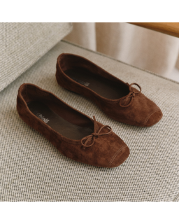 Ballerines Harmony en cuir velours souple | Reqins