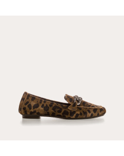Holding Serval Print Suede Loafers | Wild Elegance | Reqins