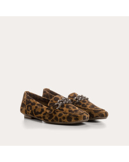Holding Serval Print Suede Loafers | Wild Elegance | Reqins