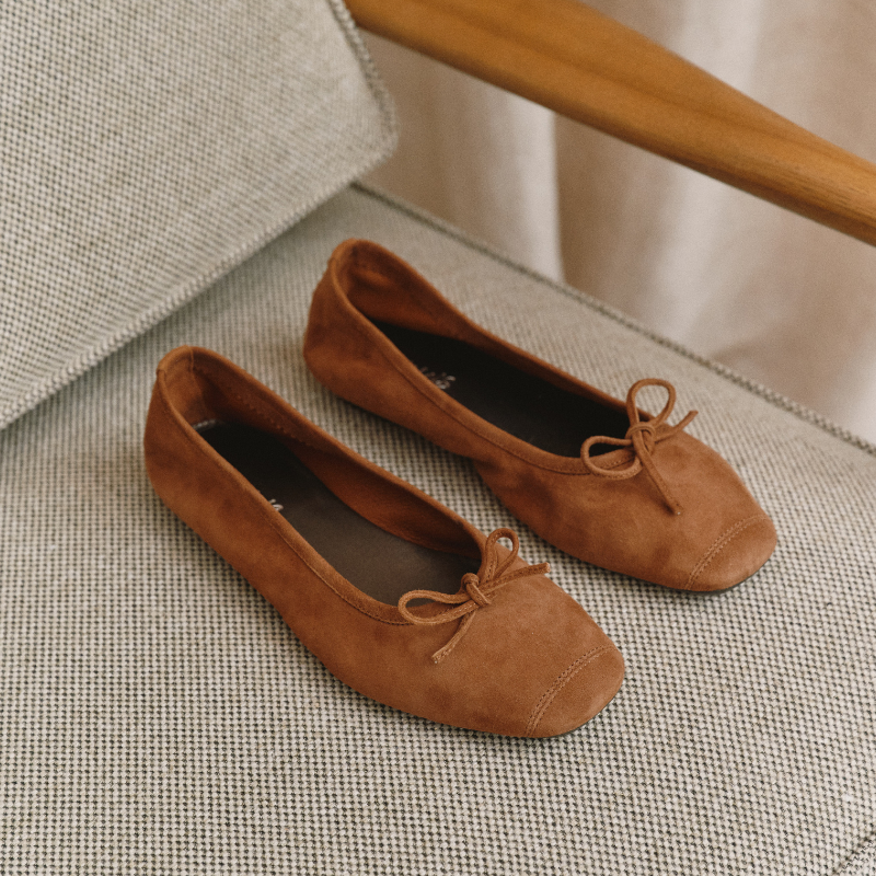 Harmony soft suede ballerinas