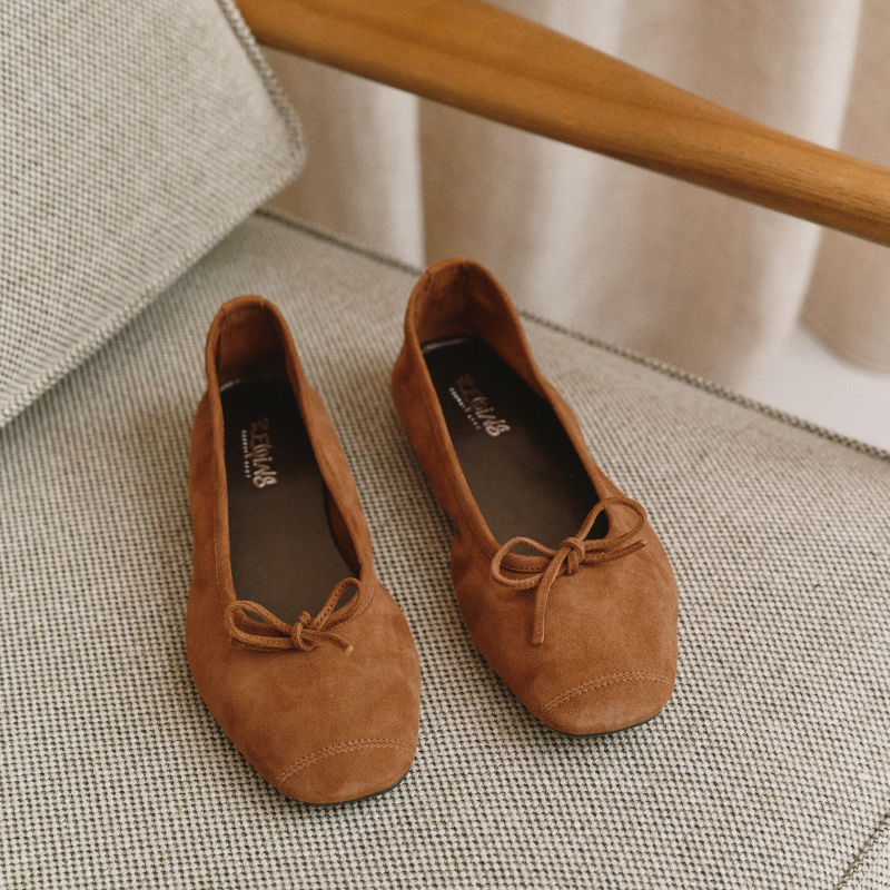 Harmony soft suede ballerinas