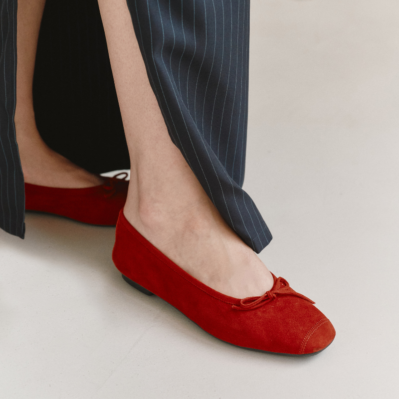 Harmony soft suede ballerinas