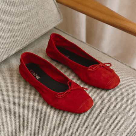 Harmony soft suede ballerinas