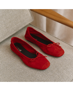 Ballerines Harmony en cuir velours souple | Reqins