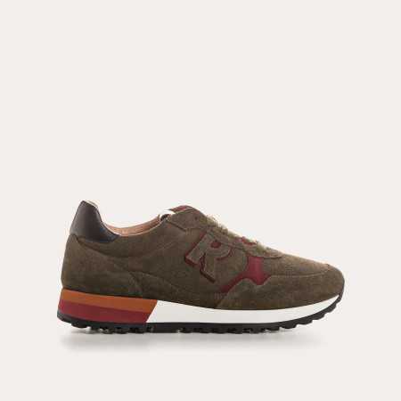 BASKETS MANIA CUIR VELOURS