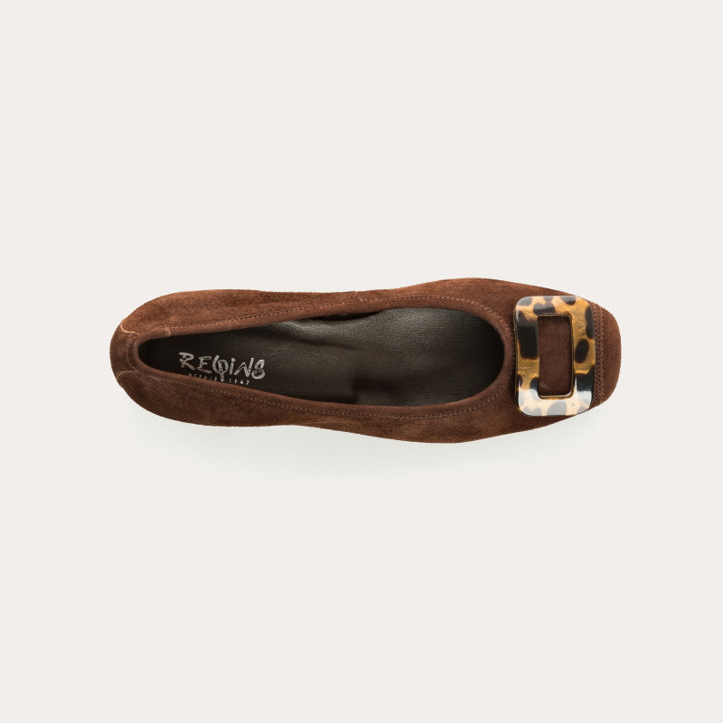 Kornelia Ballerina with Suede Heels - Reqins