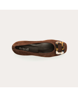 Kornelia Ballerina with Suede Heels - Reqins