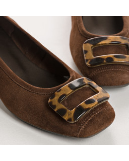 Kornelia Ballerina with Suede Heels - Reqins