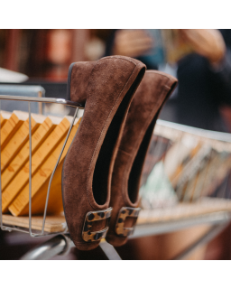 Kornelia Ballerina with Suede Heels - Reqins