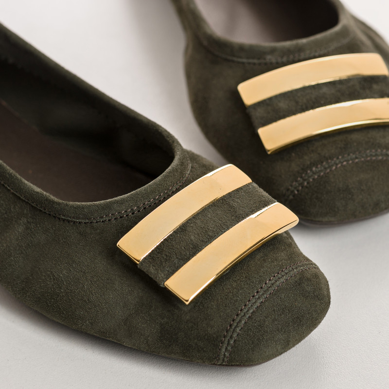 HIPPOLYTE SUEDE BALLERINAS | Elegance & Comfort - Reqins