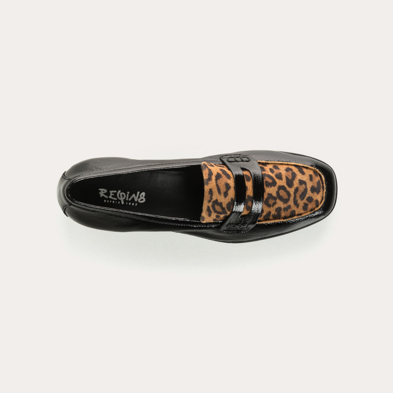 Moccasins Mariela leather Naplak Leopard - Elegance & Comfort | Reqins