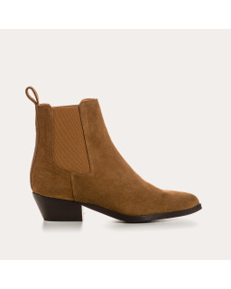 Bottines Belem en cuir velours - Style western chic - Reqins