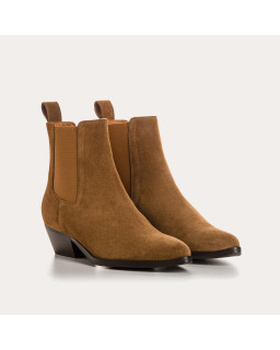 Bottines Belem en cuir velours - Style western chic - Reqins