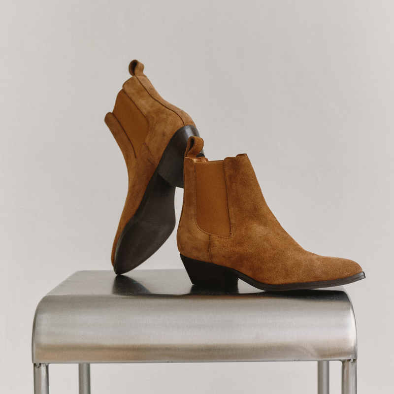 Belem Boots Velvet Leather - Western Chic Style - Reqins