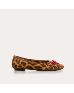 Ballerines Holove en cuir velours jaguar - Reqins