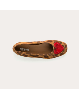 Ballerines Holove en cuir velours jaguar - Reqins