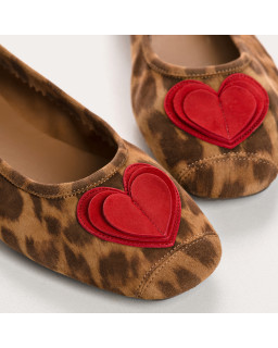 Ballerines Holove en cuir velours jaguar - Reqins
