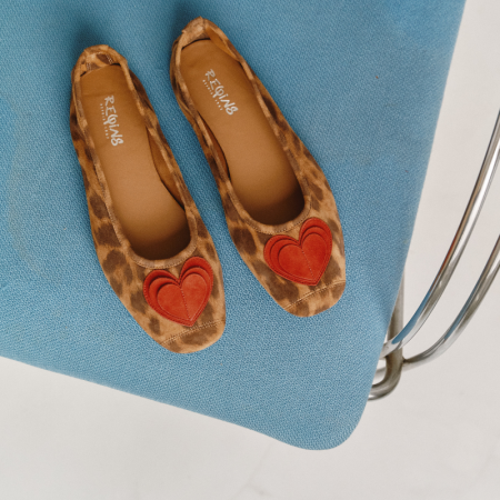 Ballerinas Holove Leather Velvet Jaguar - Reqins