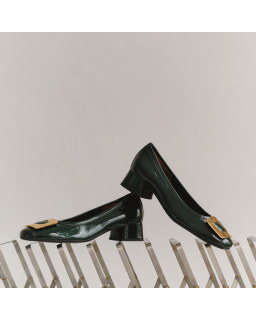 Ballerines à talons Kiona Naplak en cuir vernis | Reqins