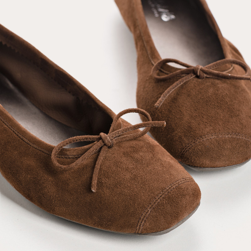 Harmony soft suede ballerinas