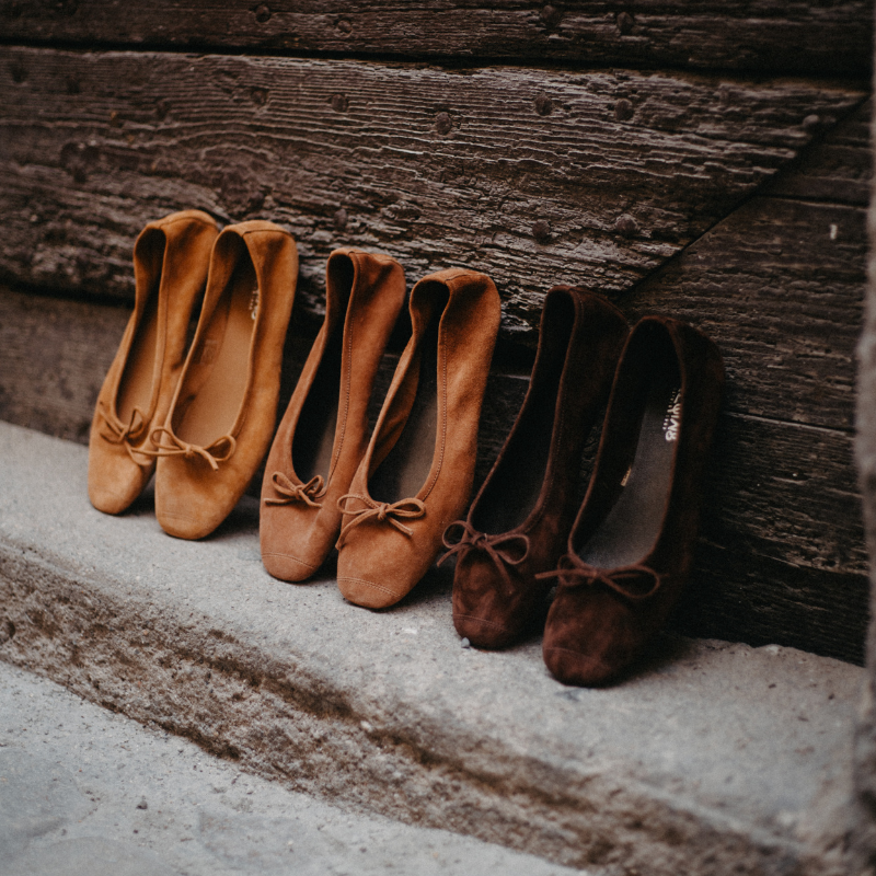 Harmony soft suede ballerinas