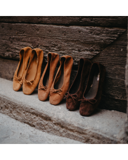 Ballerines Harmony en cuir velours souple | Reqins