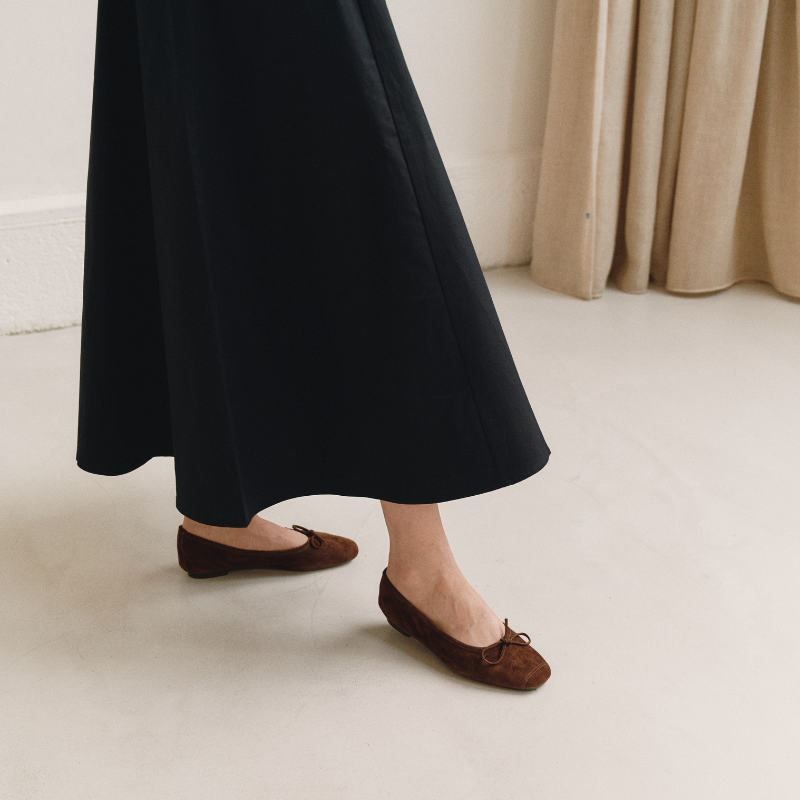 Harmony soft suede ballerinas
