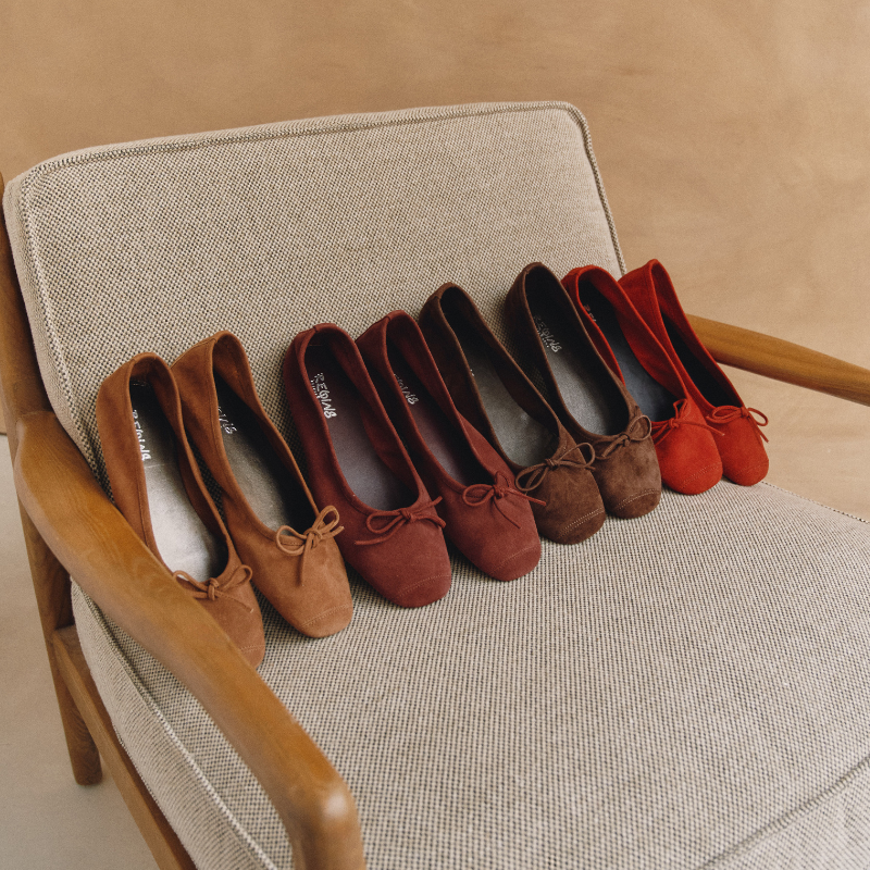 Harmony soft suede ballerinas