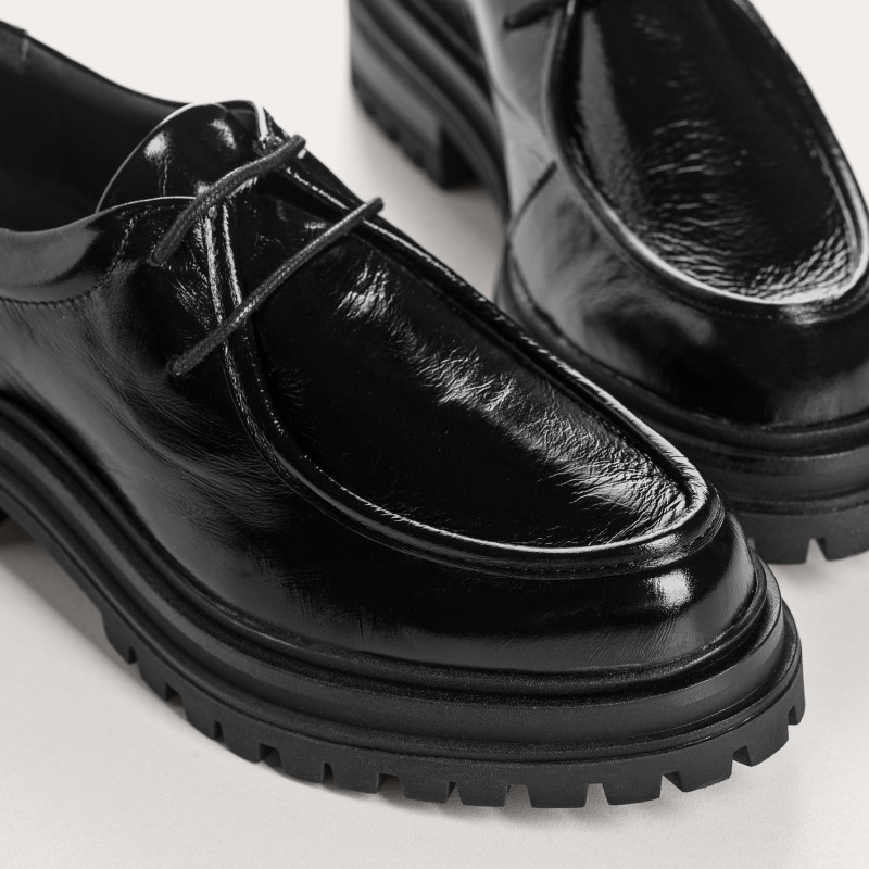 Patent Leather Women's Loafers - Sasha Model | Reqins