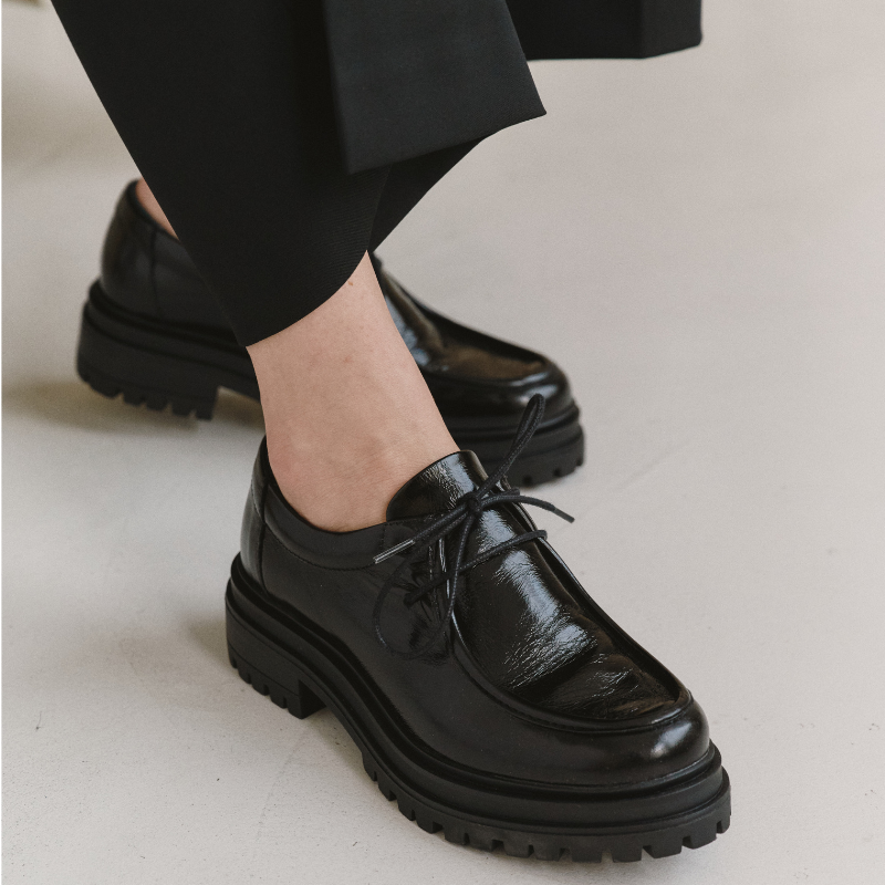 Patent Leather Women's Loafers - Sasha Model | Reqins