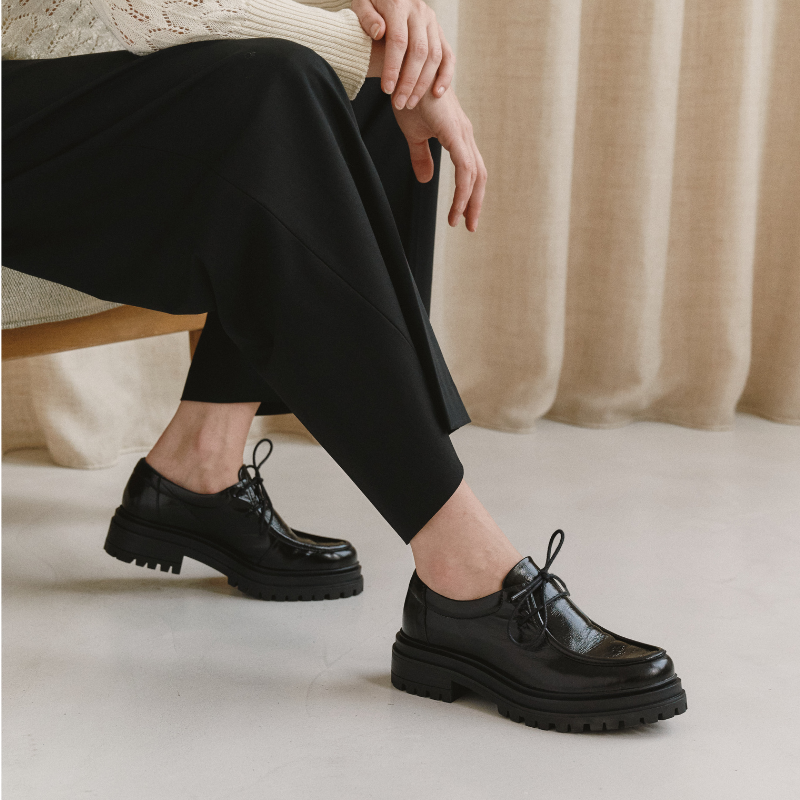 Patent Leather Women's Loafers - Sasha Model | Reqins