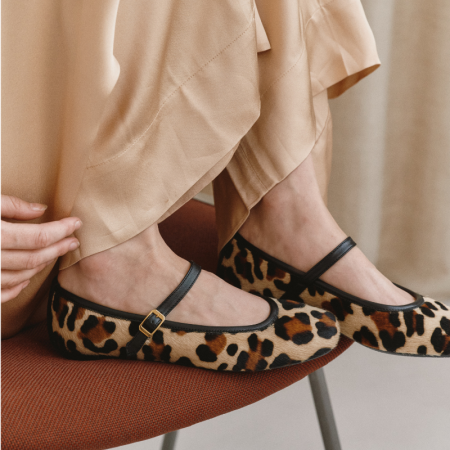 BABIES HONOR CUIR LEOPARD