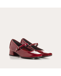 Kelly Heeled Mary Janes - Woman Varnished Leather Pumps | Reqins