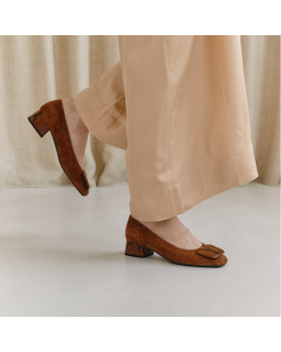 Ballerines Kefir en cuir velours imprimé python | Reqins