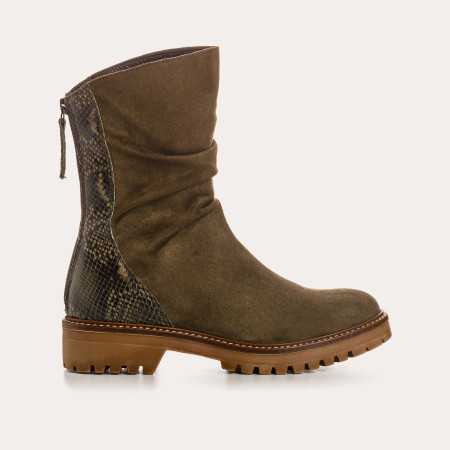 BOOTS DUNK CUIR VELOURS/PYTHON