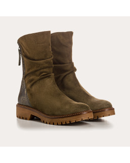 BOOTS DUNK CUIR VELOURS/PYTHON