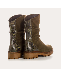 Boots Dunk Leather Velvet / Python