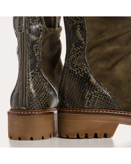 BOOTS DUNK CUIR VELOURS/PYTHON