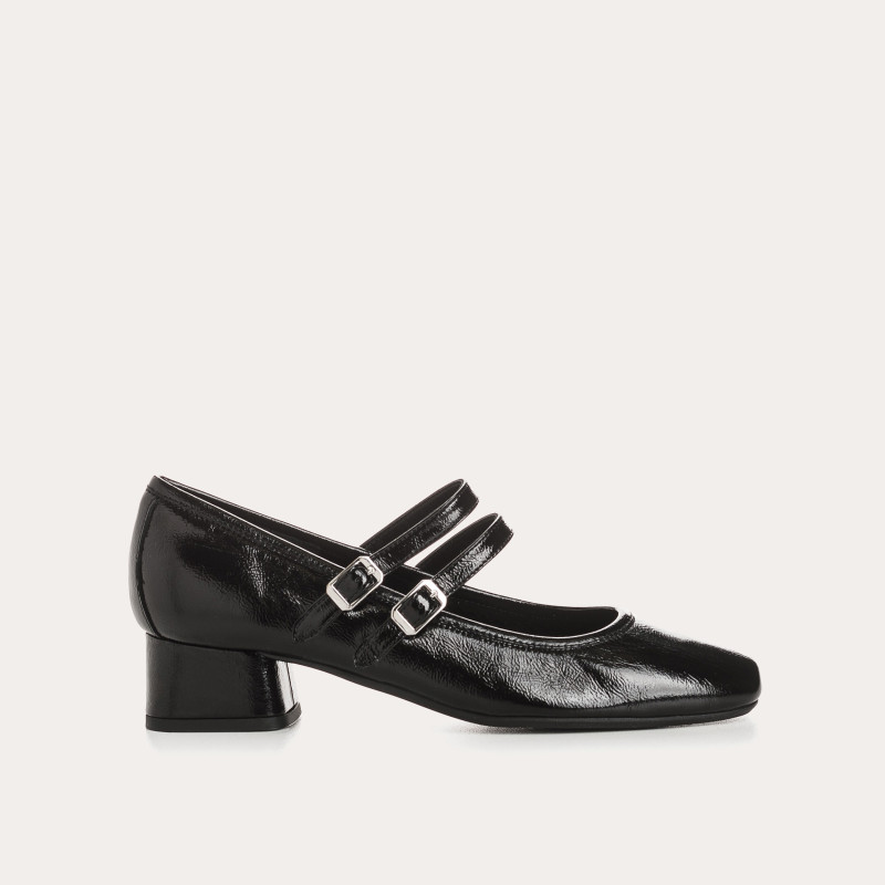 Naplak Varnished Leather Kristen Mary Janes | Chic elegance | Reqins
