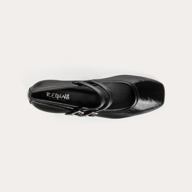 Naplak Varnished Leather Kristen Mary Janes | Chic elegance | Reqins